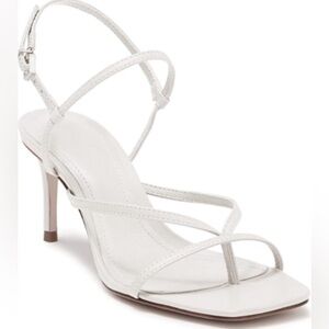 PiePieBuy Women’s Square Toe White Heels (Size 10)